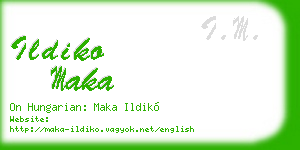 ildiko maka business card