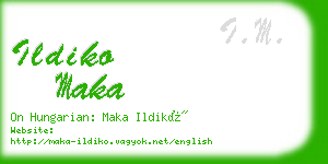 ildiko maka business card